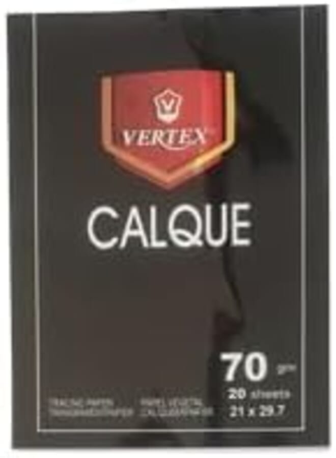 Vertex Calc Paper Pack 20 Sheets 70gsm - Multi Color